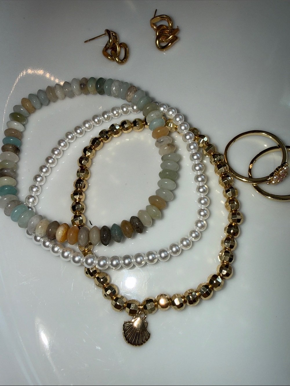 Nordstrom Bundle, Savvy Cie earrings, Multi-Charm Layered Necklace - Picture 2 of 7